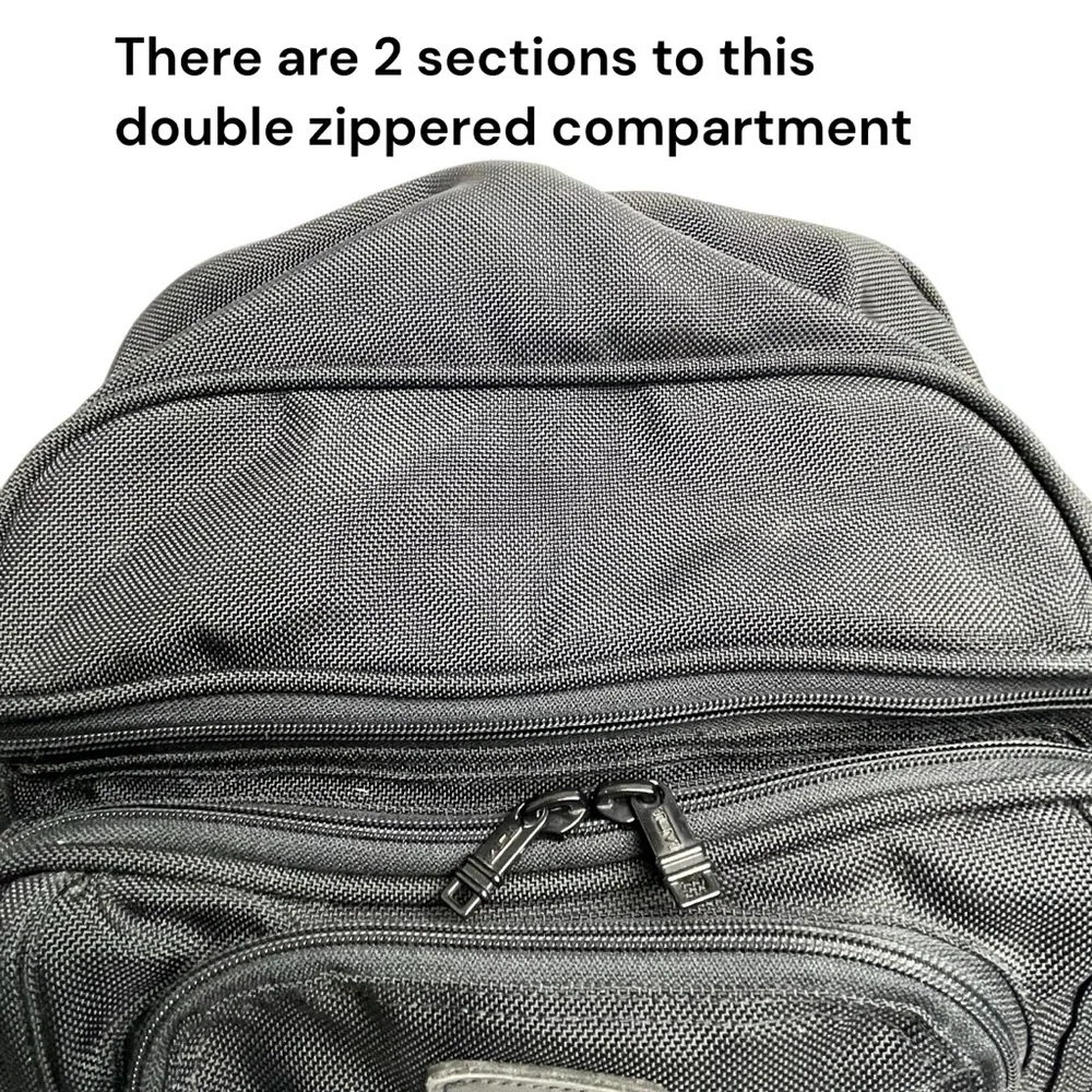 TUMI Alpha Brief Pack Backpack Laptop Tablet Black Nylon Bag 26186D4